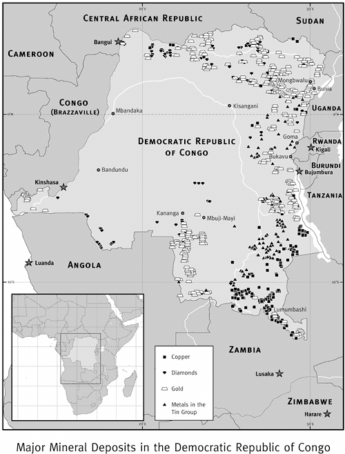 Major Mineral Deposits in the Democratic Republic of Congo