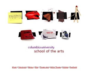 Columbia University Graduate School of the Arts site home page